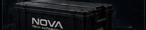 Nova Tech Automotive black gear crate with tools and parts